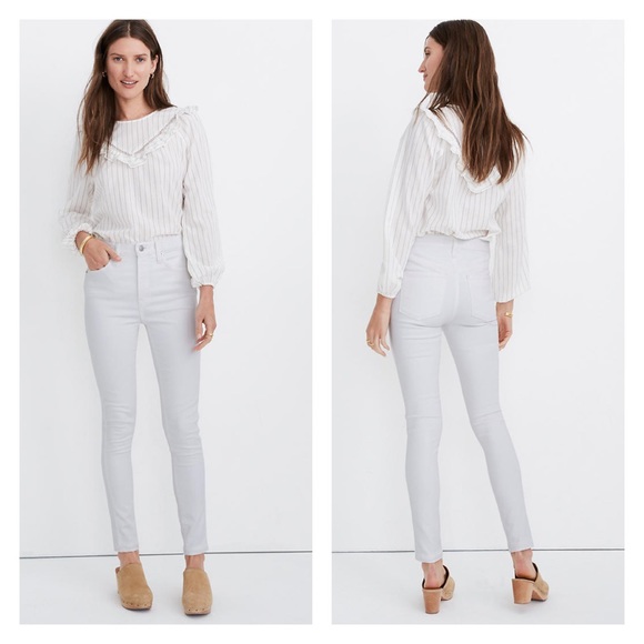 Madewell Denim - MADEWELL 10" High-Rise Skinny Jeans in Pure White